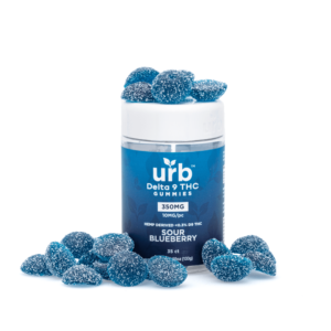 Urb Delta 9 THC Gummies – Sour Blueberry (350 mg Total Delta 9 THC)